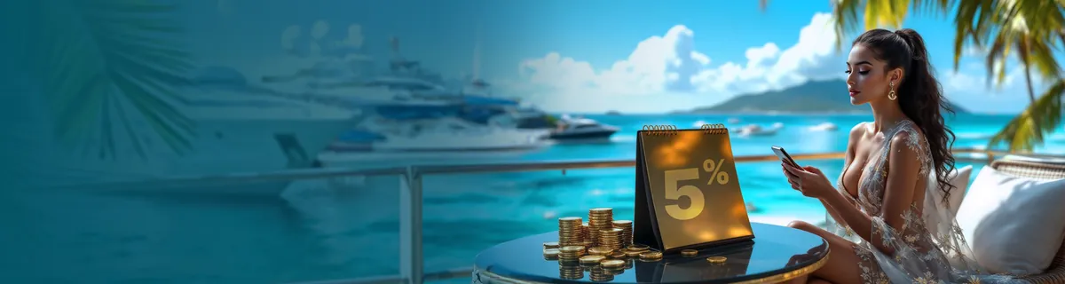 Spinsino bonus: actiebanner van Spinsino met 5% herlaadbonus